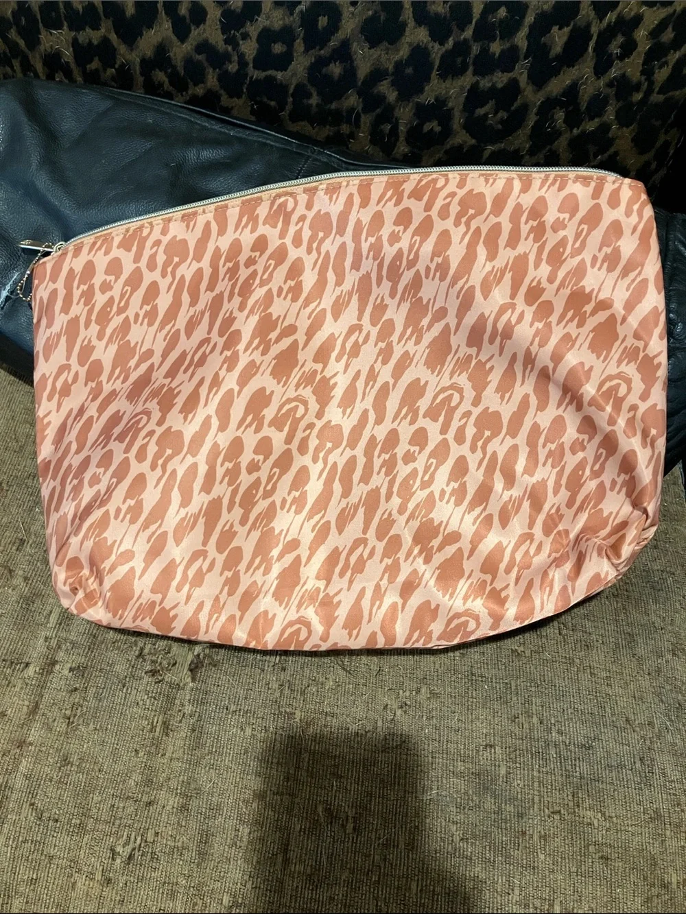 Sonia Kashuk Peachy Pink Leopard-Print Cosmetic Pouch